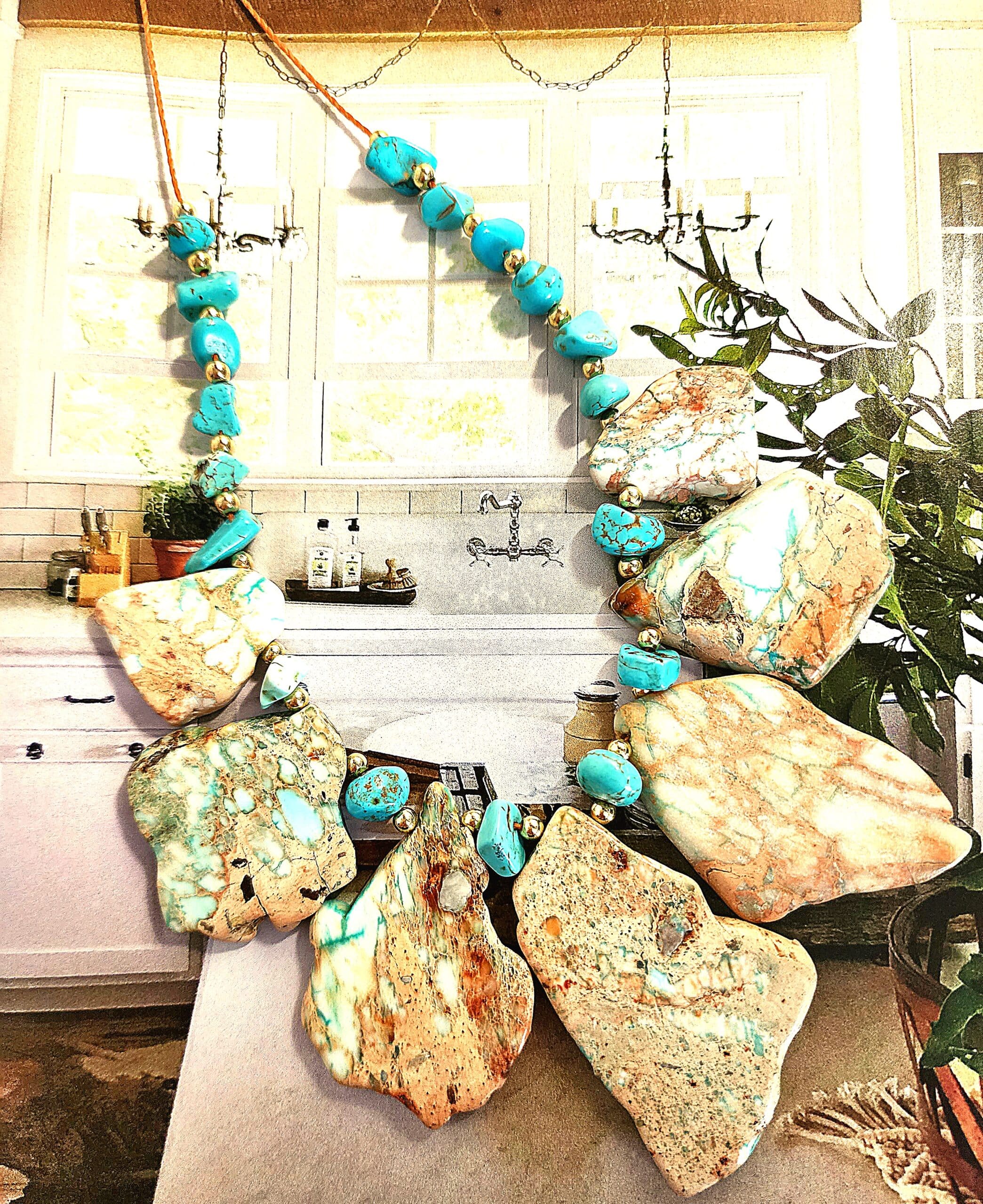Turquoise and Imperial Jasper Necklace