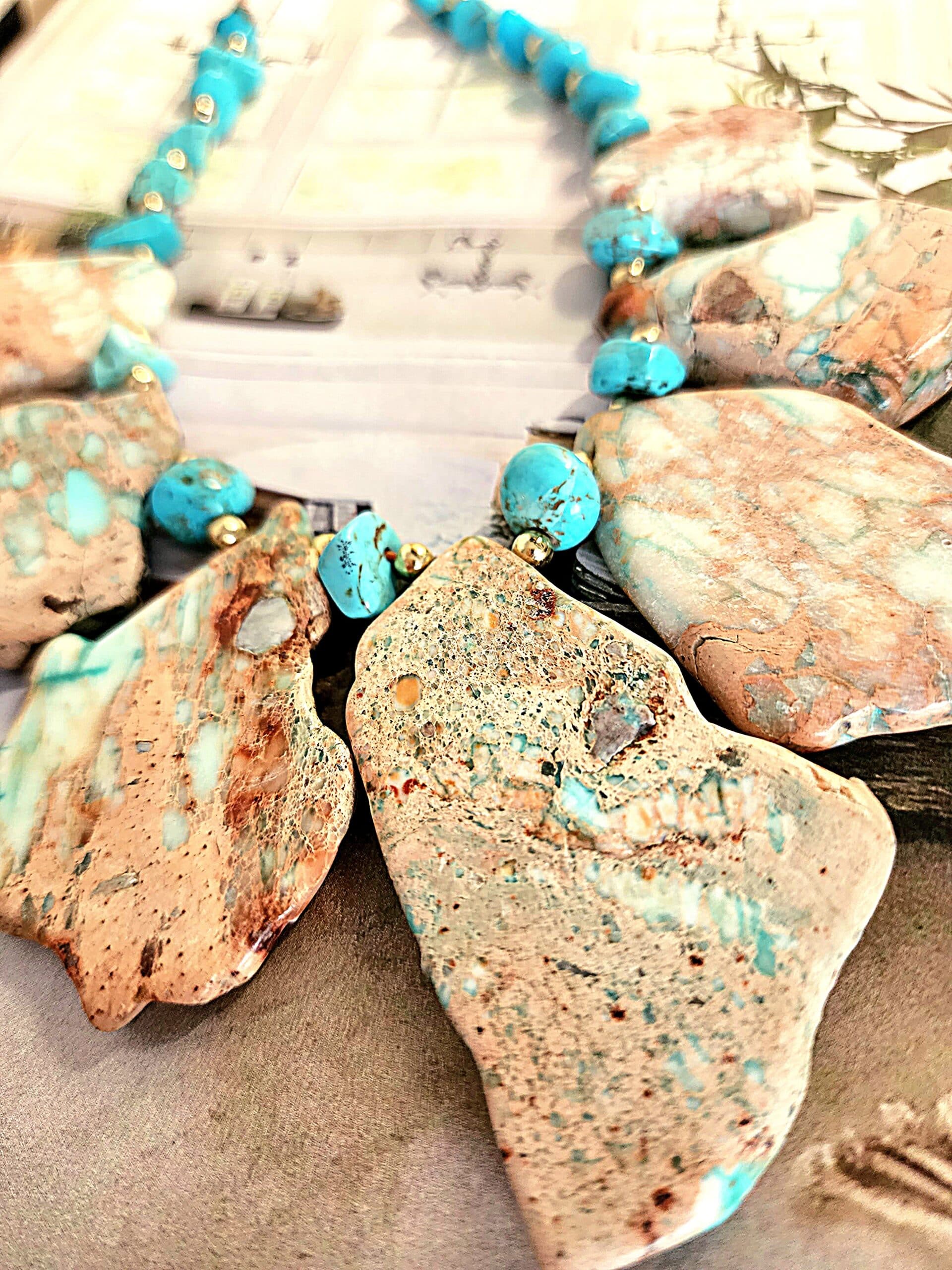Turquoise and Imperial Jasper Necklace - Image 2